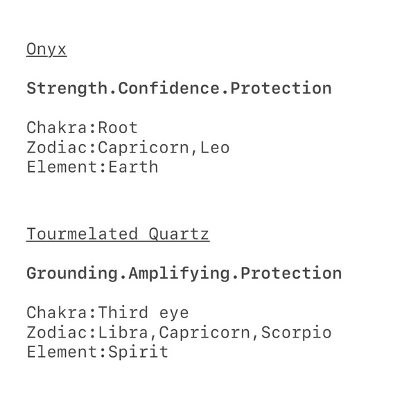 ⚡️ ONYX & TOURMELATED QUARTZ FEATHER HAND CHAIN ⚡️ - Picture 8 of 8